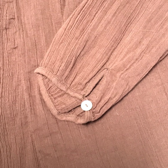 Free People Oversized 💯% Cotton Blouse Sz XS - Picture 4 of 11